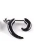 3mm Black 1 Piece Поддельные Приборы для мужчин и женщин, племенные серьги-крючки, серьги-гвоздики, черная улитка, серьги-гвоздики, поддельные пробки, тоннель, пирсинг, ювелирные изделия, 1 шт - Окраска металла: 3mm Black 1 Piece