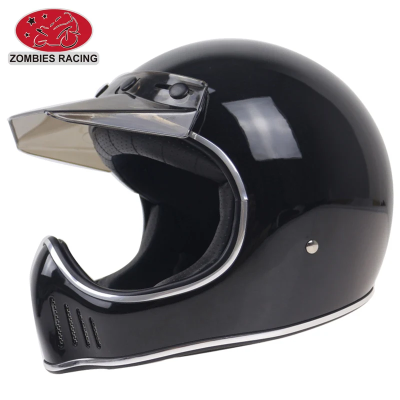 

retro motorcycle helmet for Man and Woman Full Face motorcycle helmet FMVSS 219 Approved come with visor for all retro bikers