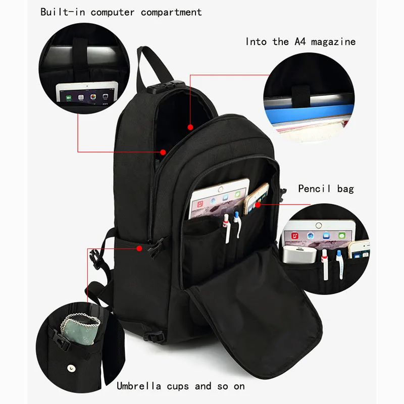 BaiBu мужской рюкзак с usb зарядкой защита от кражи водонепроницаемый большой