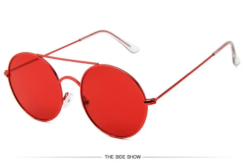 

2021 small Round Designer Sunglasses Women Vintage Metal Frame Clear Lens Sun Glasses Oculos Pink Yellow Blue Eyewear okulary