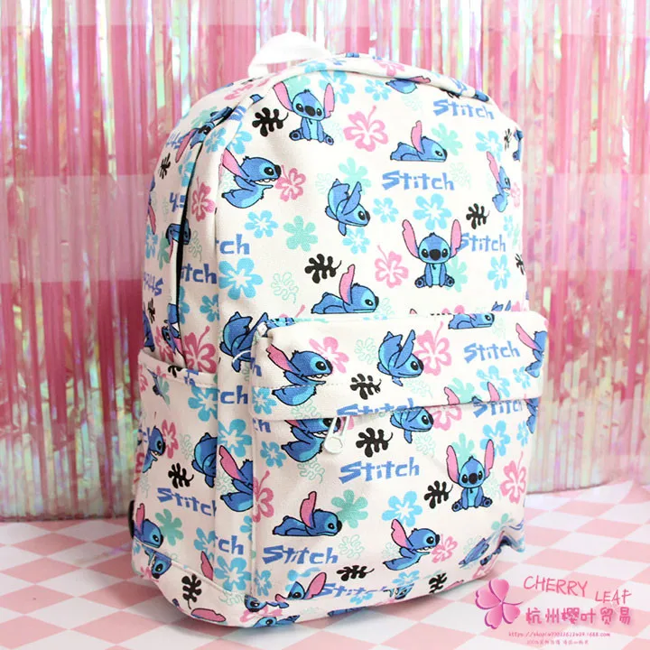 Милый Плюшевый Рюкзак Lilo & Stitch каваи холщовая мягкая сумка Наплечные сумки