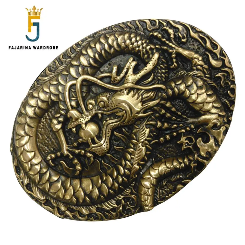 FAJARINA New Unique Design Animal Gold Solid Brass Buckle Only for 3.6-3.9cm Width Belt Free Shipping Many Models Options BCK035