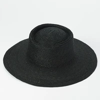 black straw hats for women men summer sun hat wide brim fedora straw beach hat seagrass outdoorsman hat derby gambler hat