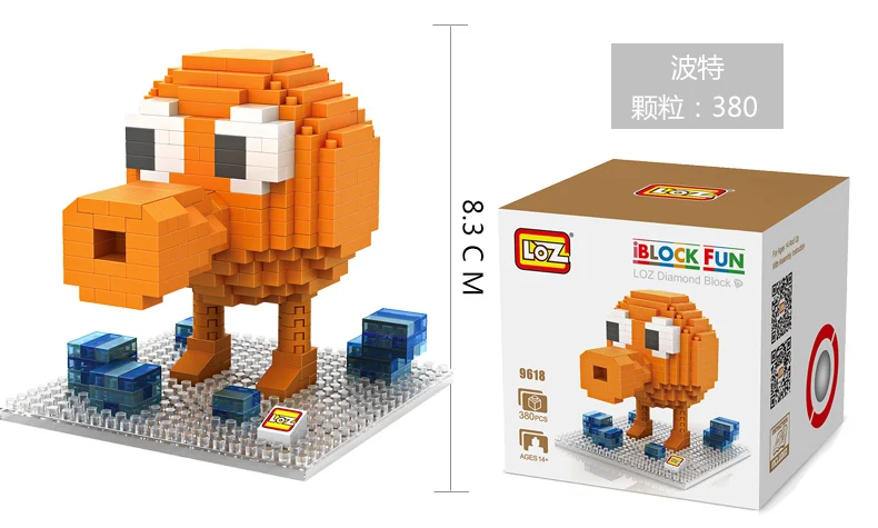 LOZ фильм пиксели 3D DIY Симпатичные алмазные строительные блоки фигурки Обучающие