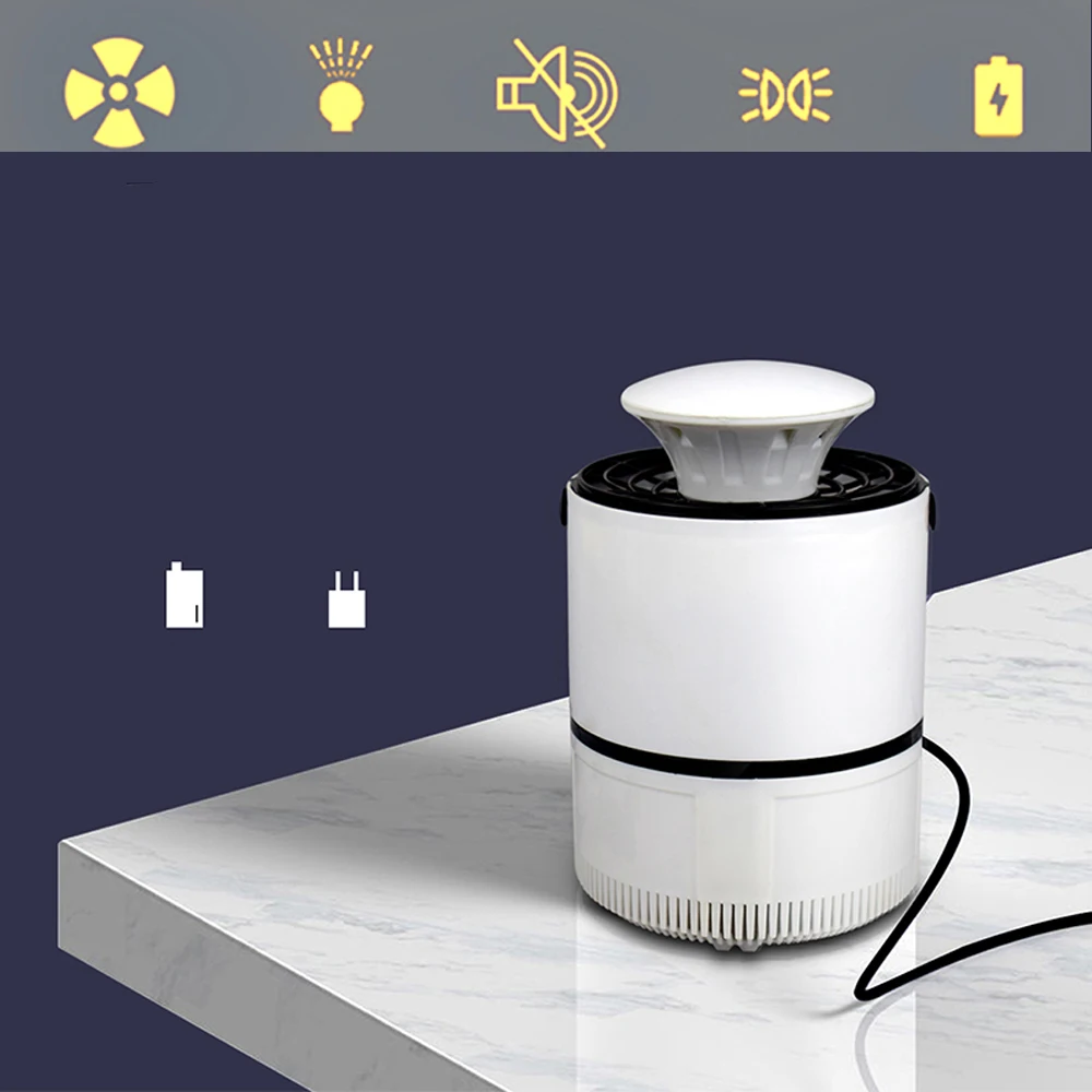 Электрическая USB-лампа-убийца комаров бесшумный СВЕТОДИОДНЫЙ Прибор для борьбы с