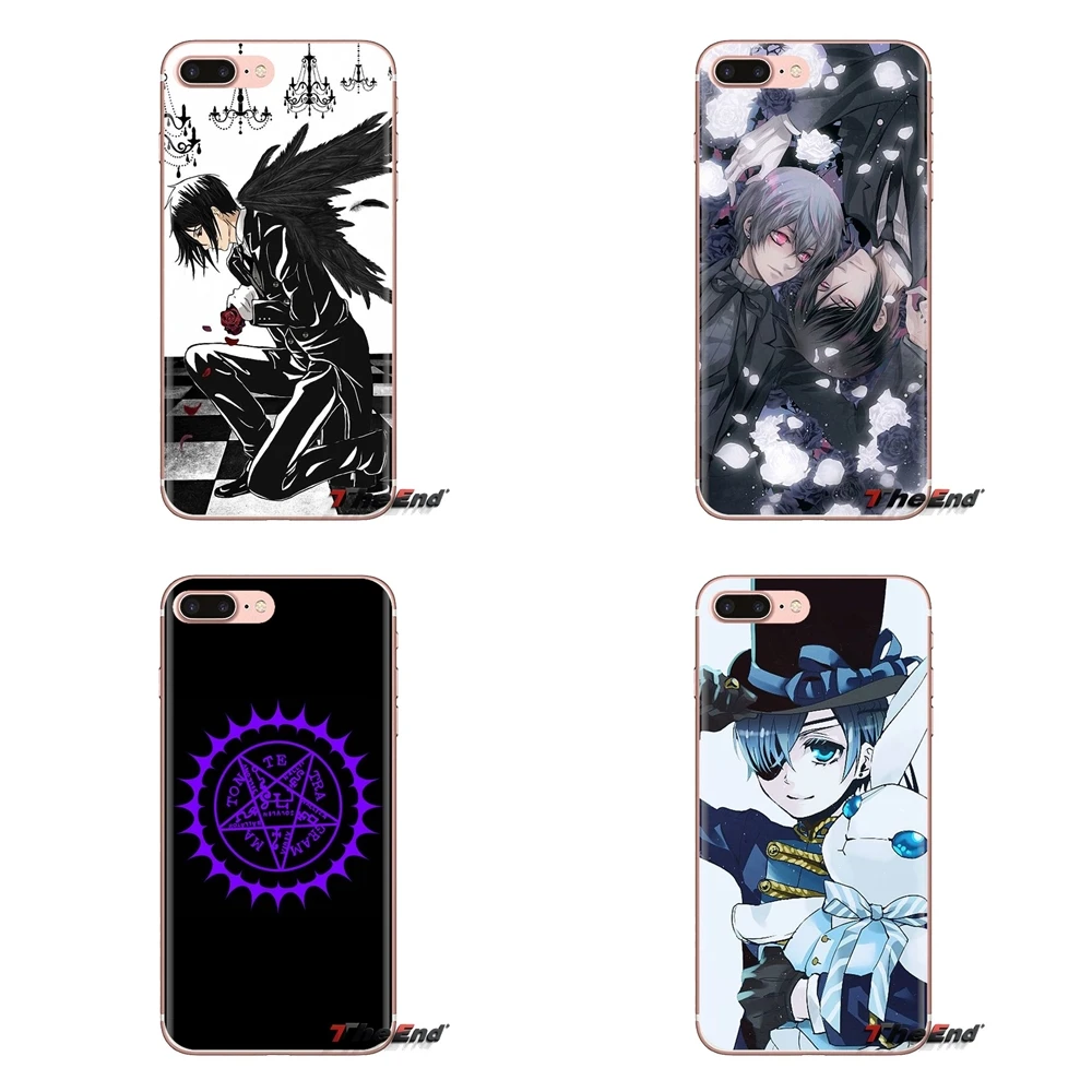 Черный Дворецкий Ciel Phantomh Sebastian для Sony Xperia Z Z1 Z2 Z3 Z5 compact M2 M4 M5 C4 E3 T3 XA Huawei Mate 7 8 Y3II чехол
