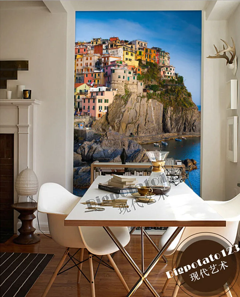 Пользовательские 3D большой росписи красивый морской курортный пейзаж papel де parede