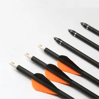 61224pc spine 300 o d 8mm archery pure carbon arrow turkey feather for shooting and hunting compound and recurve bow longbow