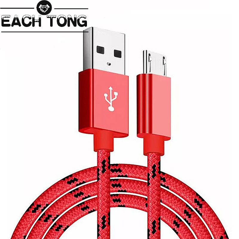 Нейлоновый Micro USB кабель 2.4A телефон Быстрая зарядка для samsung Galaxy S7 S6 huawei Xiaomi Redmi 4 LG