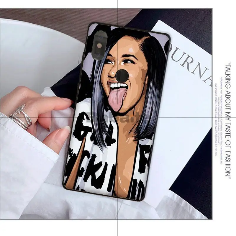 Babaite American Rap Singer Cardi B Coque Shell Phone Case for Xiaomi Mi 8 SE 6 Note 3 MIX 2 2S Cover | Мобильные телефоны и