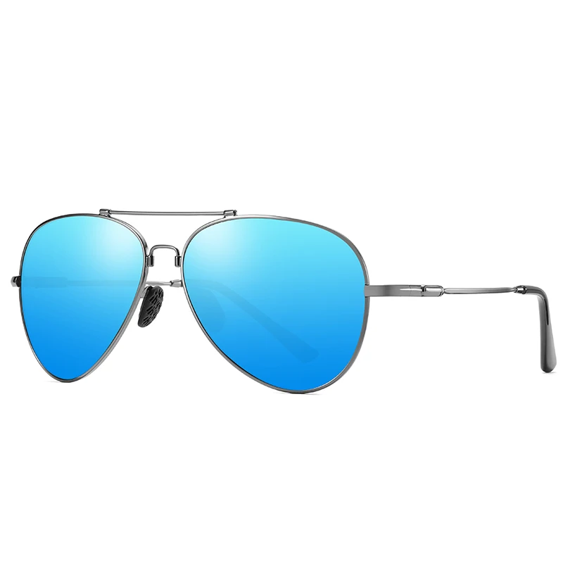 C3 Gun blue mirror Pro Acme, классические ретро очки пилота, мужские Поляризованные сгибающиеся с памятью, металлическая авиационная оправа, солнцезащитные очки для мужчин, для вождения, PA1190 - Цвет линз: C3 Gun blue mirror