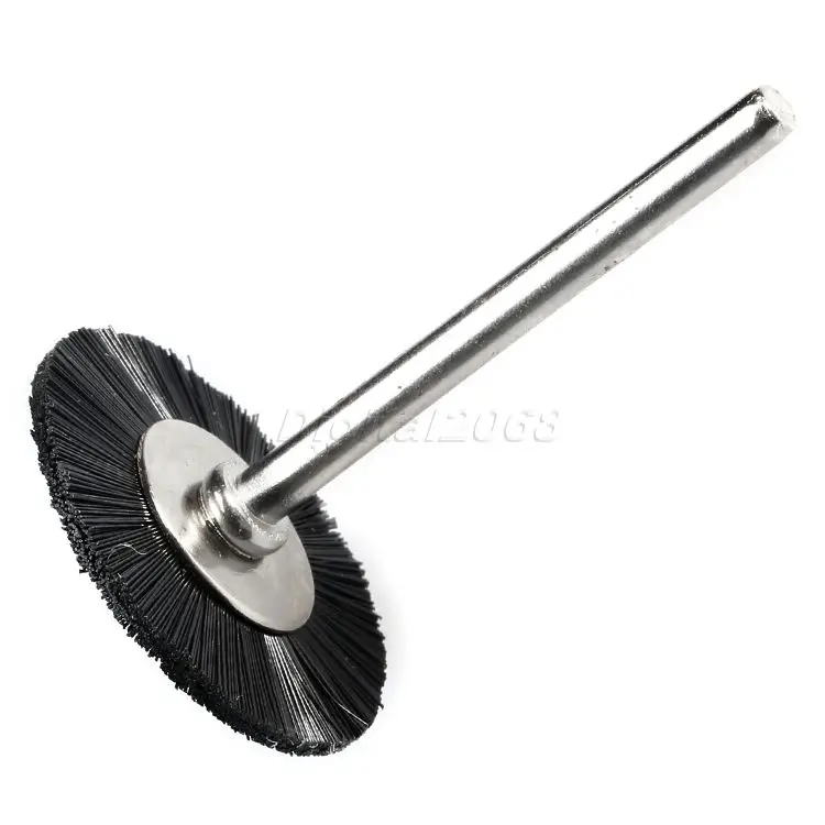 5 шт. плоское нейлоновое колесо со щетиной абразивная щетка для бура вращающегося