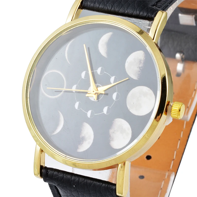 Reloj Mujer модные солнечные лунные часы Eclipse женские стильные кварцевые из