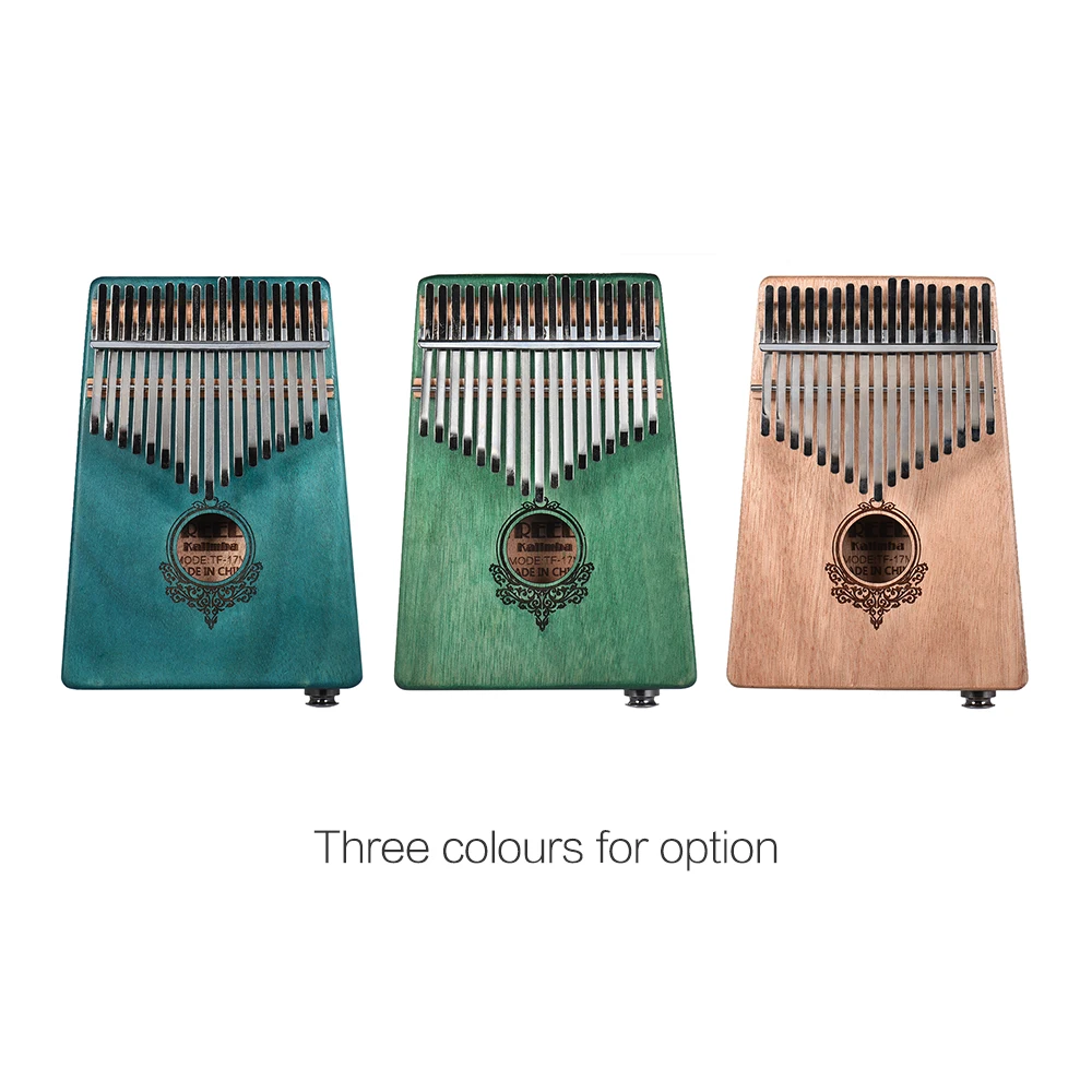 

17-key Kalimba Thumb Piano Mbira Mahogany Wood Built-in Pickup With 6.35mm Speaker Interface with Carry Bag Musical Gift