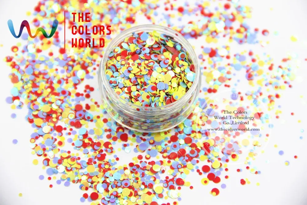 _ Смешанные размеры смешанные цвета круглая точка форма для ногтевого дизайна и