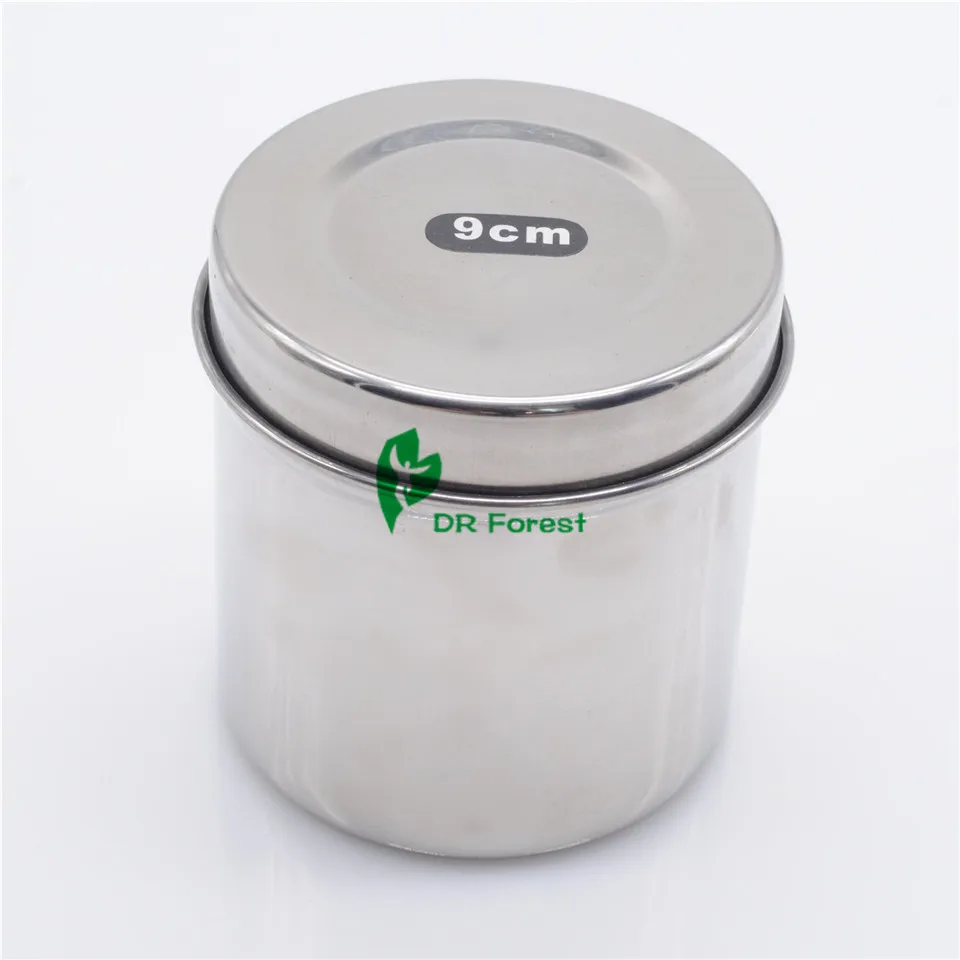 Новый держатель банки для тампона из хлопчатобумажной марли 9 см нержавеющей