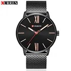 CURREN Роскошные Брендовые мужские часы ультра тонкие часы из нержавеющей стали Мужские кварцевые спортивные часы мужские водонепроницаемые повседневные наручные часы relogio