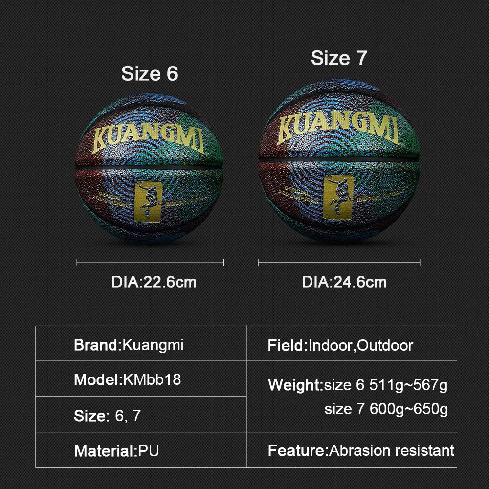 Kuangmi sporting goods Cool Youths Street Game Basketball Trainer PU Leather Size 7 Basket Ball Outdoor Indoor ball|basketball ball|indoor basketball