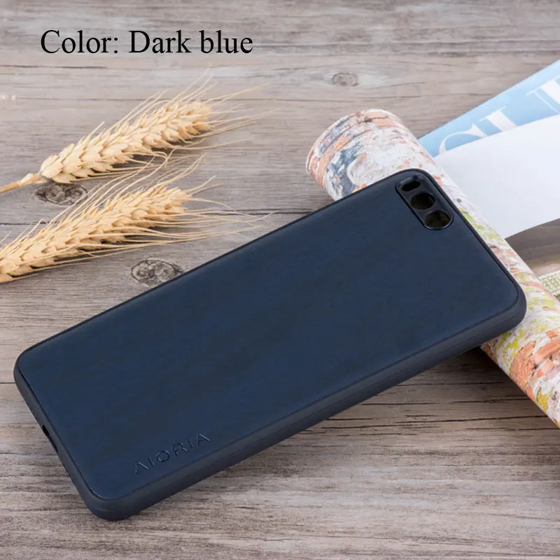 Dark blue Деревянный дизайнерский чехол для Xiaomi Mi Note 3 из мягкого ТПУ силикона и поликарбоната и дерева, кожзам, чехлы для Xiaomi Mi Note 3 - Цвет: Dark blue