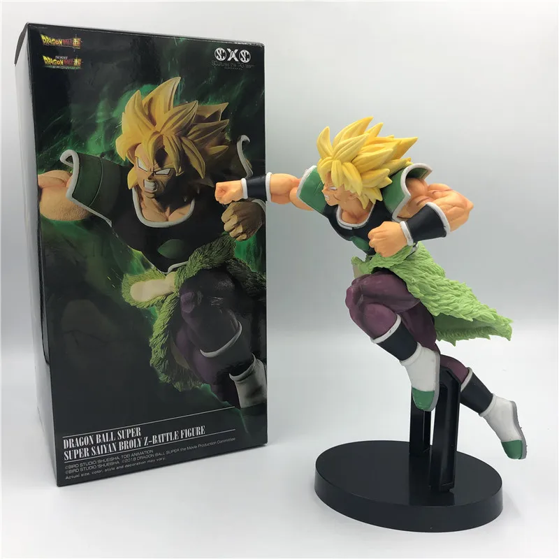 Dragon Ball Z Super Broly Movie Ver. Зеленые волосы против Гоку броли Супер Saiyan боевой формы ПВХ Фигурки Модель DBZ 24 см