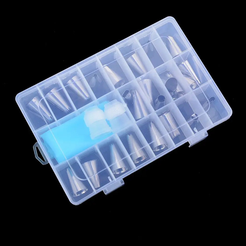 Набор кондитерских насадок 27 шт./компл. для украшения торта с 1 кондитерским