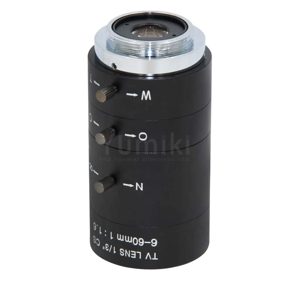 Yumiki 6-60 мм 1/" CS объектив для камеры видеонаблюдения IR F1.6 ручной зум Ручной ИРИС для IP CCTV CCD камеры