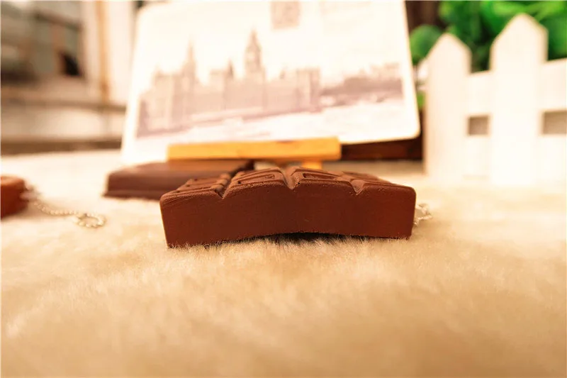Kuutti мягкий кавайный сгибаемый Choc Печенье Шоколадный Бар печенье крекер металл внутри снятие стресса Жесткий Мягкий шарм ремни