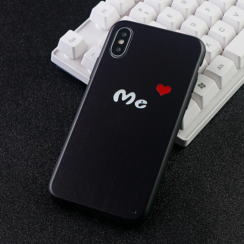 Чехлы для телефонов IPhone 6 s 7 8 Plus X XS MAX XR мягкий силиконовый чехол с сердечком пар