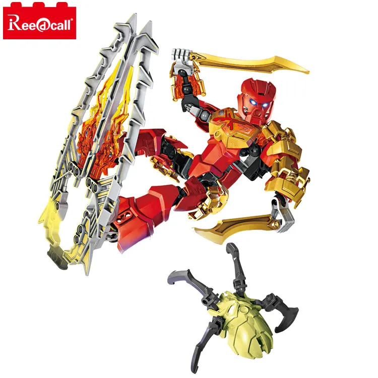 Reedcall 89 шт Bionicle Tahu Master of Fire 70787 игрушка совместимая с Legoings строительные