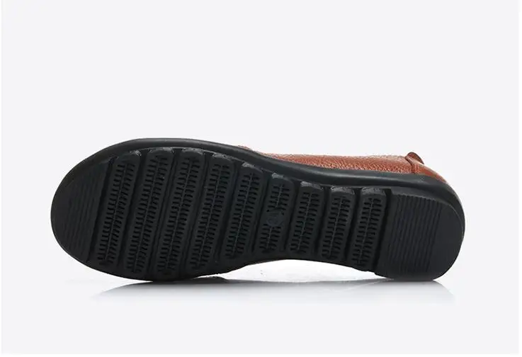 RUSHIMAN/Женская обувь из натуральной кожи на плоской подошве; женские лоферы с круглым носком; женская обувь; удобная повседневная обувь