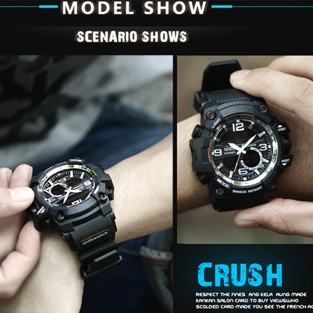 Роскошные Брендовые мужские часы ADDIES водонепроницаемые кварцевые наручные со