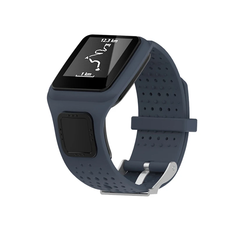 Blue OOTDTY 1 шт. Mutilcolor силиконовый сменный ремешок для TomTom Мульти Спорт/кардио gps часы - Цвет: Blue