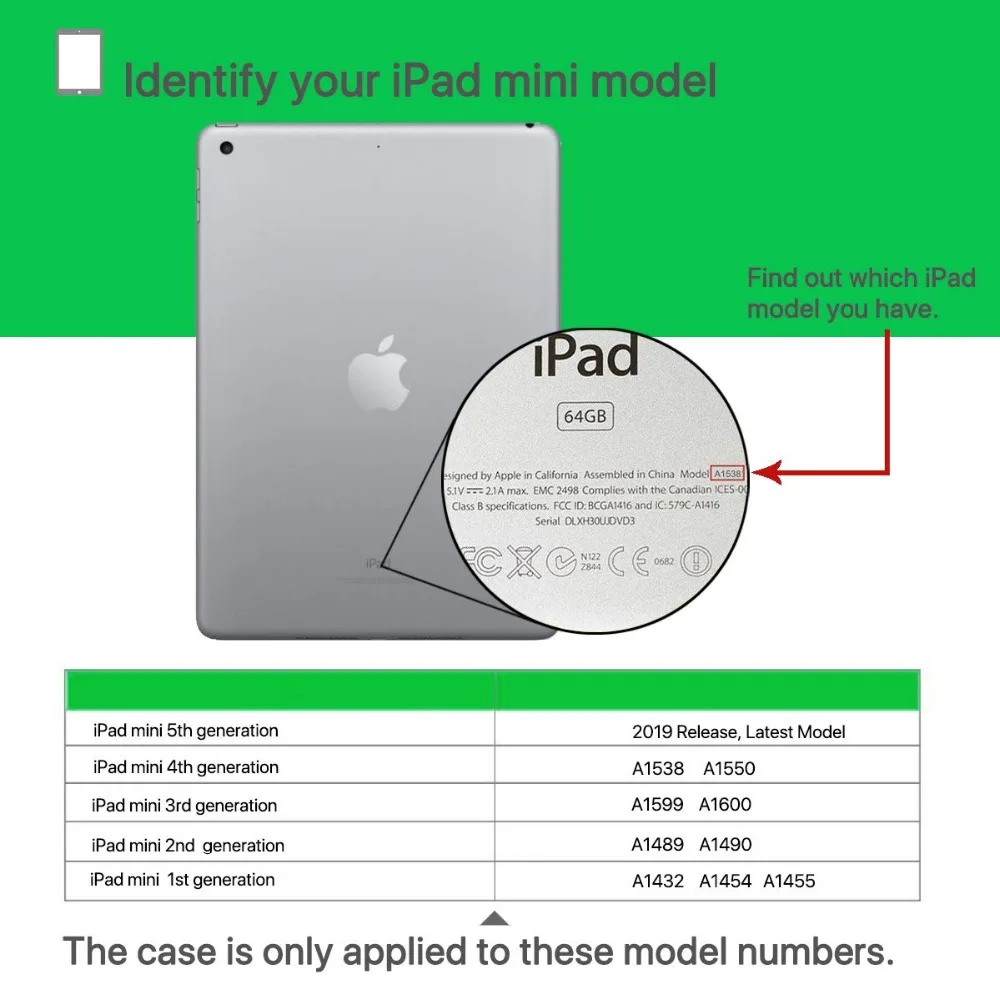 Чехол для iPad Mini5 2019 дизайнерский чехол-книжка из искусственной кожи с подставкой