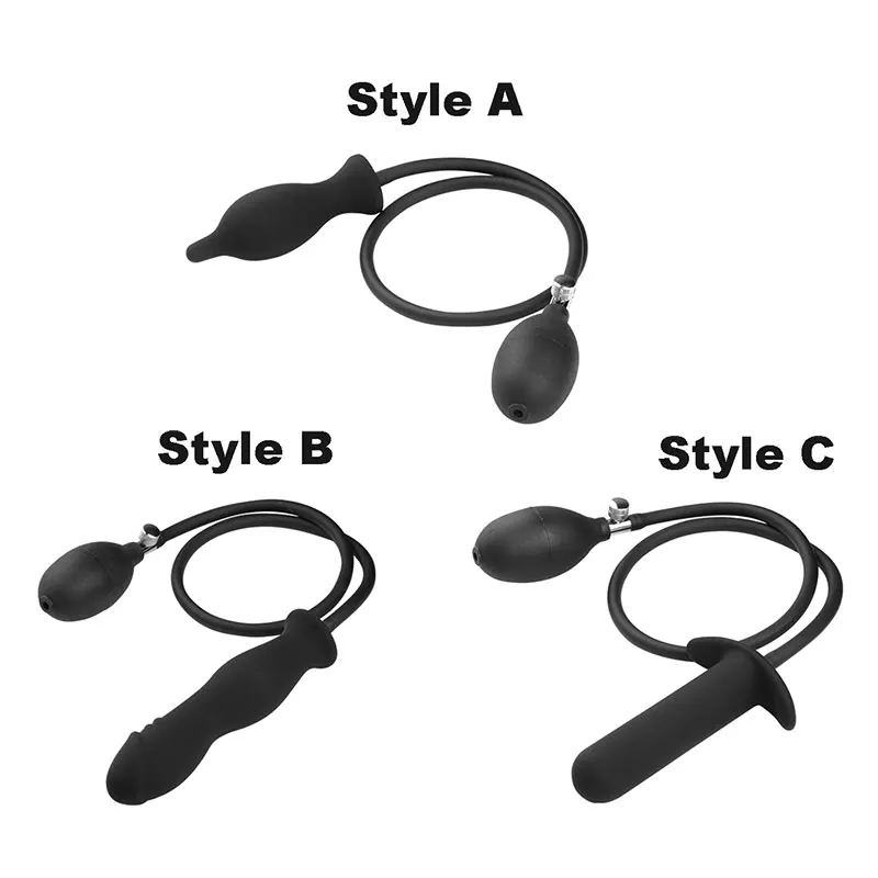 Silicone Inflatable Pump Anal Plug Super Large Expandable Dilator Butt Plugs Max 12cm Balls Sex Toys For Women Men Gay | Красота и