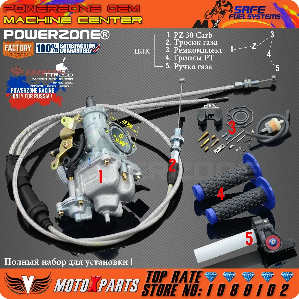 Power Zone PZ30 IRBIS TTR250 настраиваемый струйный блок питания для карбюратора Keihin 30 мм +