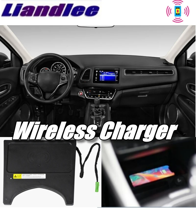 Liandlee Wireless Car Phone Charg er Armrest Storage Compartment Fast qi Charging For HONDA Vezel HR-V HRV