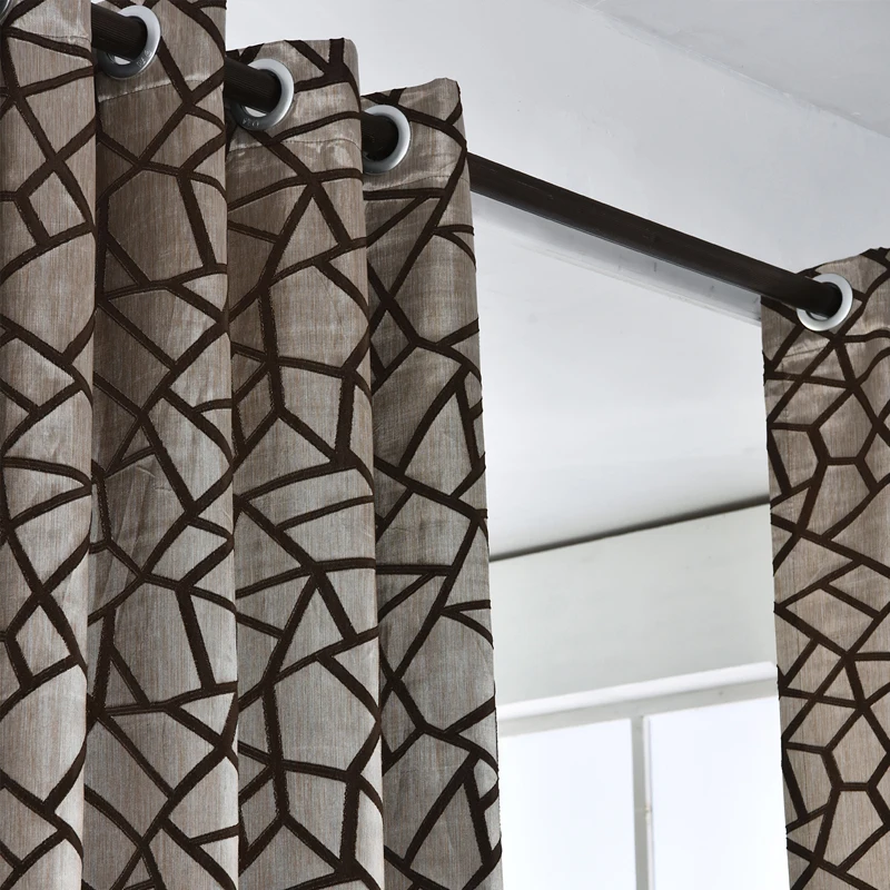 Геометрические жаккардовые современные шторы NAPEARL простой дизайн занавески для
