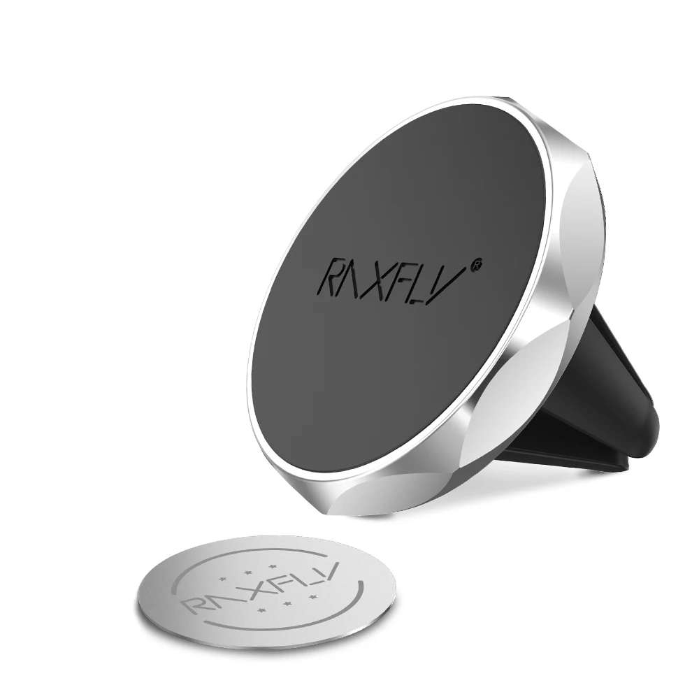 Sliver-2 RAXFLY магнитный держатель Магнитная автомобильный держатель телефона для samsung S8 плюс S7 Автомобильный держатель для iPhone X 7 Plus Универсальный телефон, подставка-держатель держатель для телефона в машину - Цвет: Sliver-2