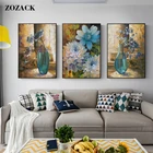 Набор для вышивки крестом Zozack, картина маслом с изображением вазы цветов