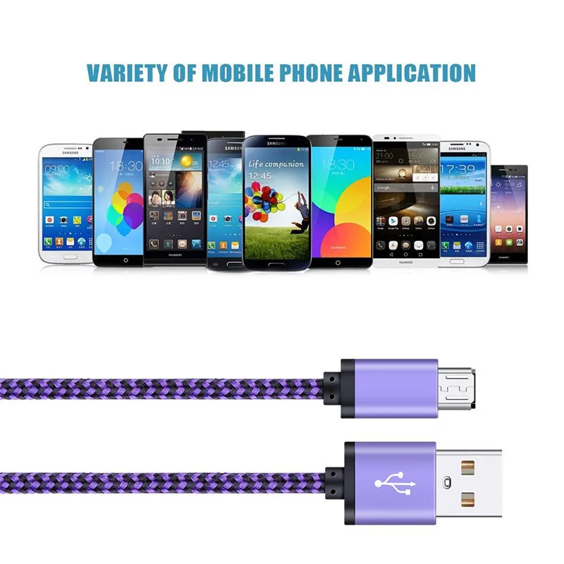 Micro usb type c chager cable for sony Xperia XZ3 X Performance XZ1 XZ2 XZ Premium Compact L1 L2 C5 C6 T2 Ultra C3 C4 Nylon USB | Мобильные