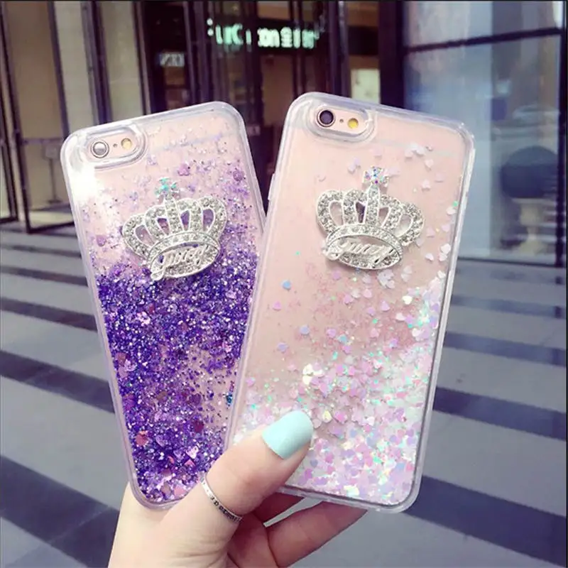 Diamond-Studded Liquid Quicksand For Iphone 66S 6P 78 78plus Xxs All-Inclusive Soft Shell Drop-Proof Cover |