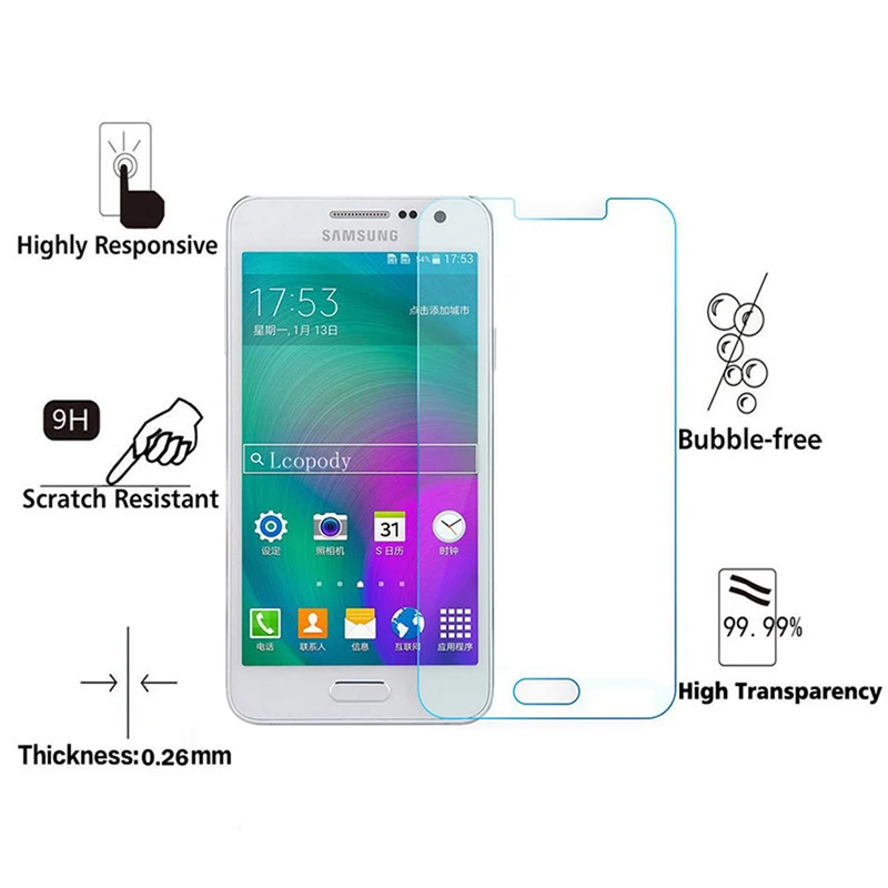 10 шт./лот 2.5D Закаленное стекло для Samsung Galaxy A3 2015 9H Высококачественная