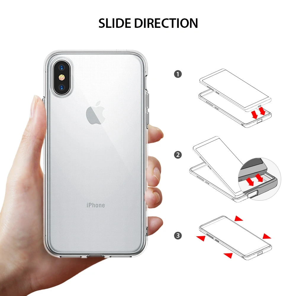 Чехол Ringke Air для IPhone X/Xs очень легкий прозрачный мягкий гибкий из ТПУ устойчивый к