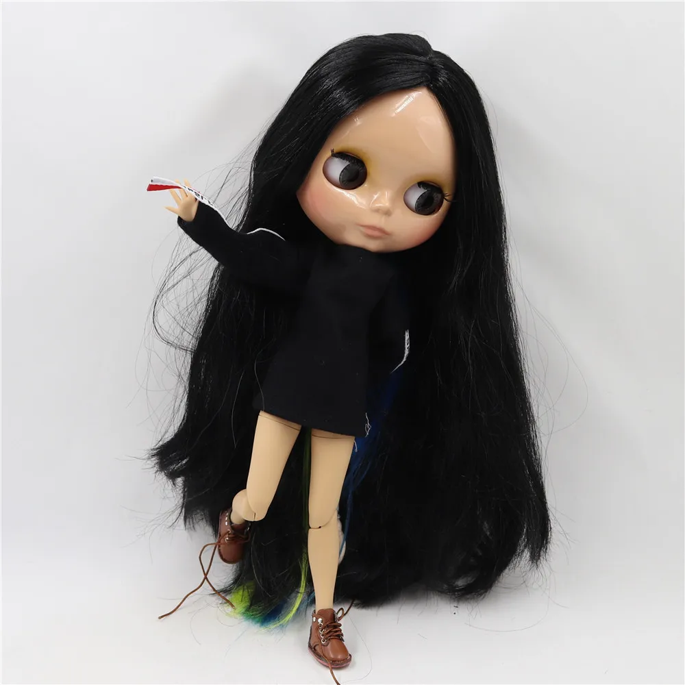 Ледяной DBS Blyth кукольные 1/6 30 см bjd загорелая кожа шарнирное тело черный смешанный