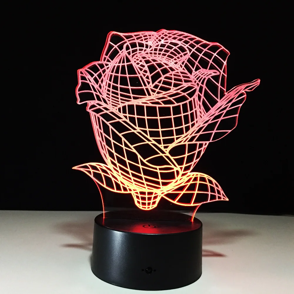 Розовые 3d Led Usb ночные светильники для матери день светодиодный ночник батарея