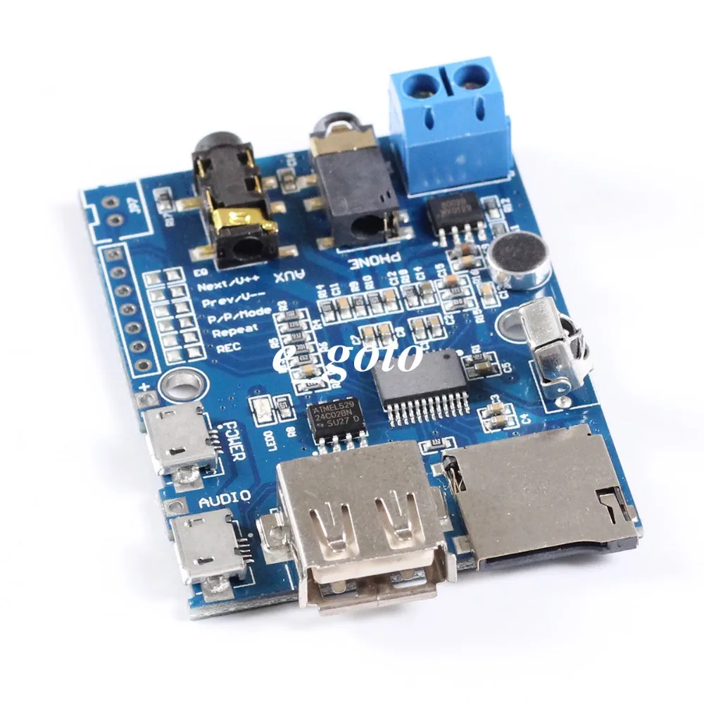 5 В мини памяти MP3 декодер доска 2 Вт без потерь Усилитель Динамик аудио модуль WAV WMA