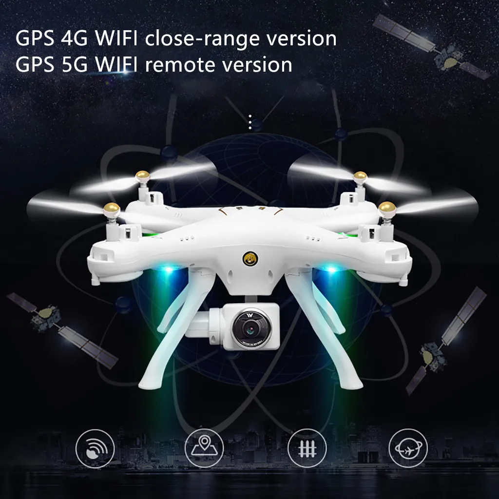 Дрон Attop W9 Wifi GPS 720P камера режим удержания высоты Безголовый Квадрокоптер HD