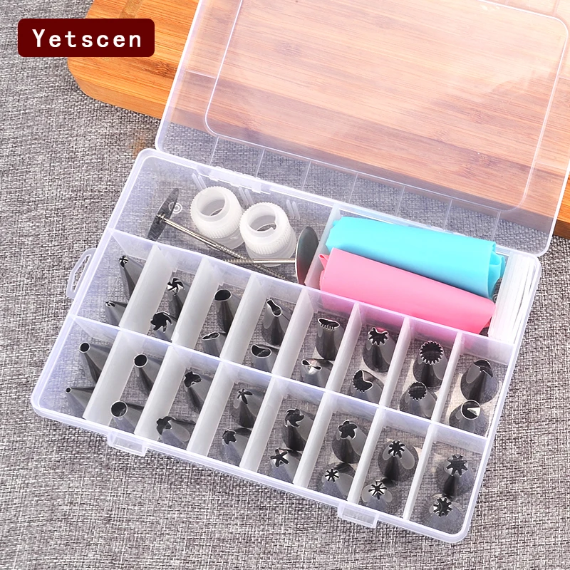 Набор насадок для украшения крема кондитерских сумок 38 шт.|pastry nozzles|pastry bag nozzlesbag