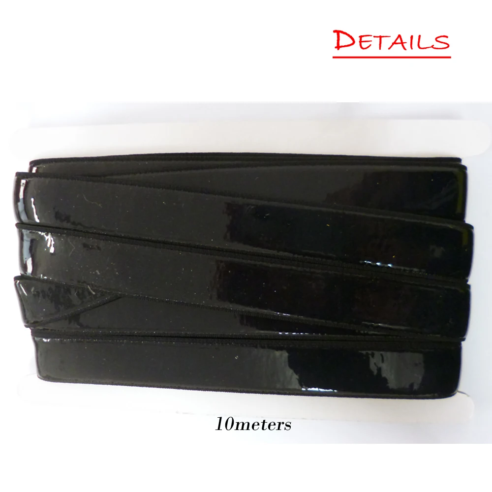 Эластичный ремешок с силиконовым захватом 1 дюйм тесьма цвет черный для платьев