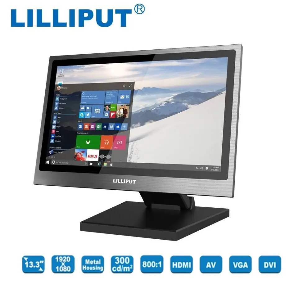 Lilliput TK1330-NP/C 13 3-дюймовые светодиодные дисплеи металлический корпус открытая